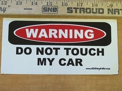 2018 NEW Do Not Touch My Car Funny Truck Bumper Sticker Decal Car Window Bumper Sticker