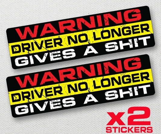 WARNING DRIVER Decal Sticker Vinyl Funny Bumper Jdm Car 4X4