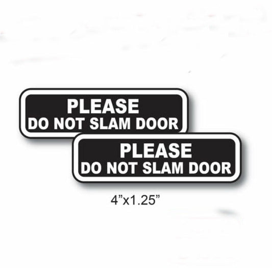 Fashion 2PCs Please Don't Slam The Door Window Vinyl Sticker Decal Car Truck SUV Car Window Door Bumper Decal Sticker