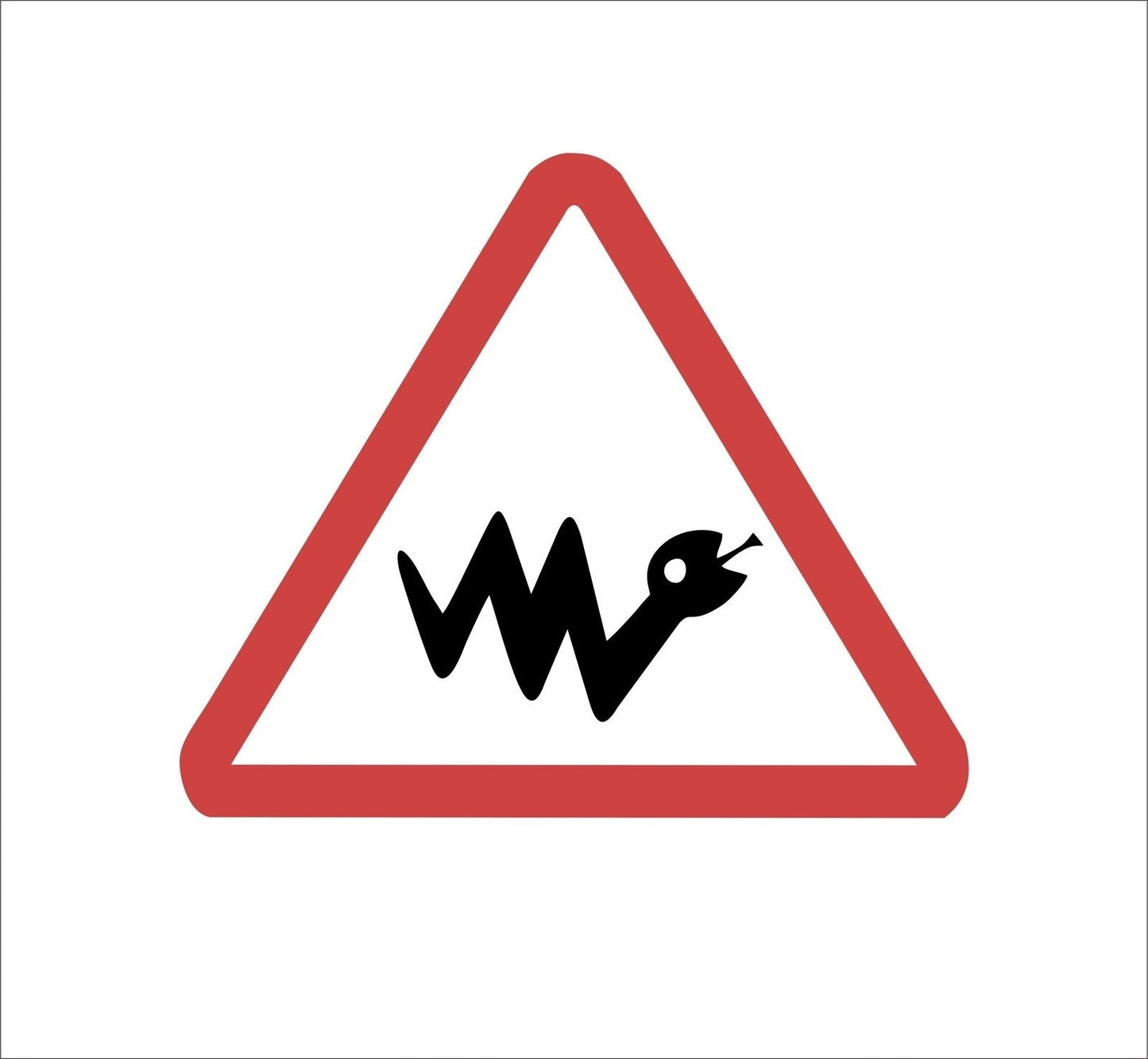 Snake Roadsign Warning Road Sign Fun Sticker Decal Vinyl Car Bumper Decor