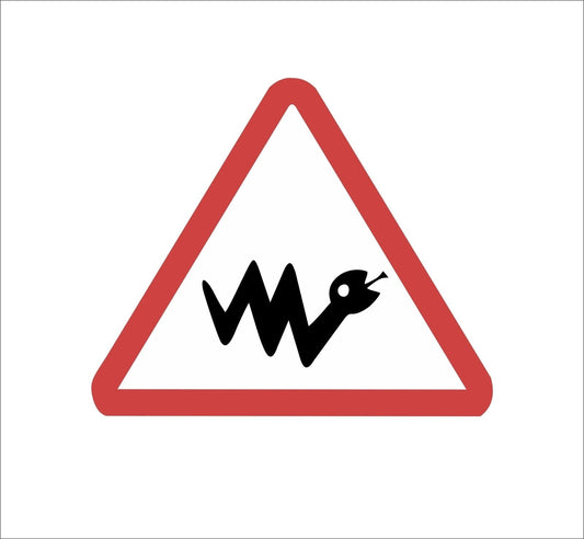 Snake Roadsign Warning Road Sign Fun Sticker Decal Vinyl Car Bumper Decor