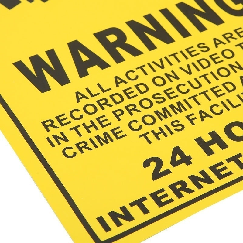 New Hot  CCTV Surveillance Security 24 Hour Monitor Camera Warning Stickers Sign Lables
