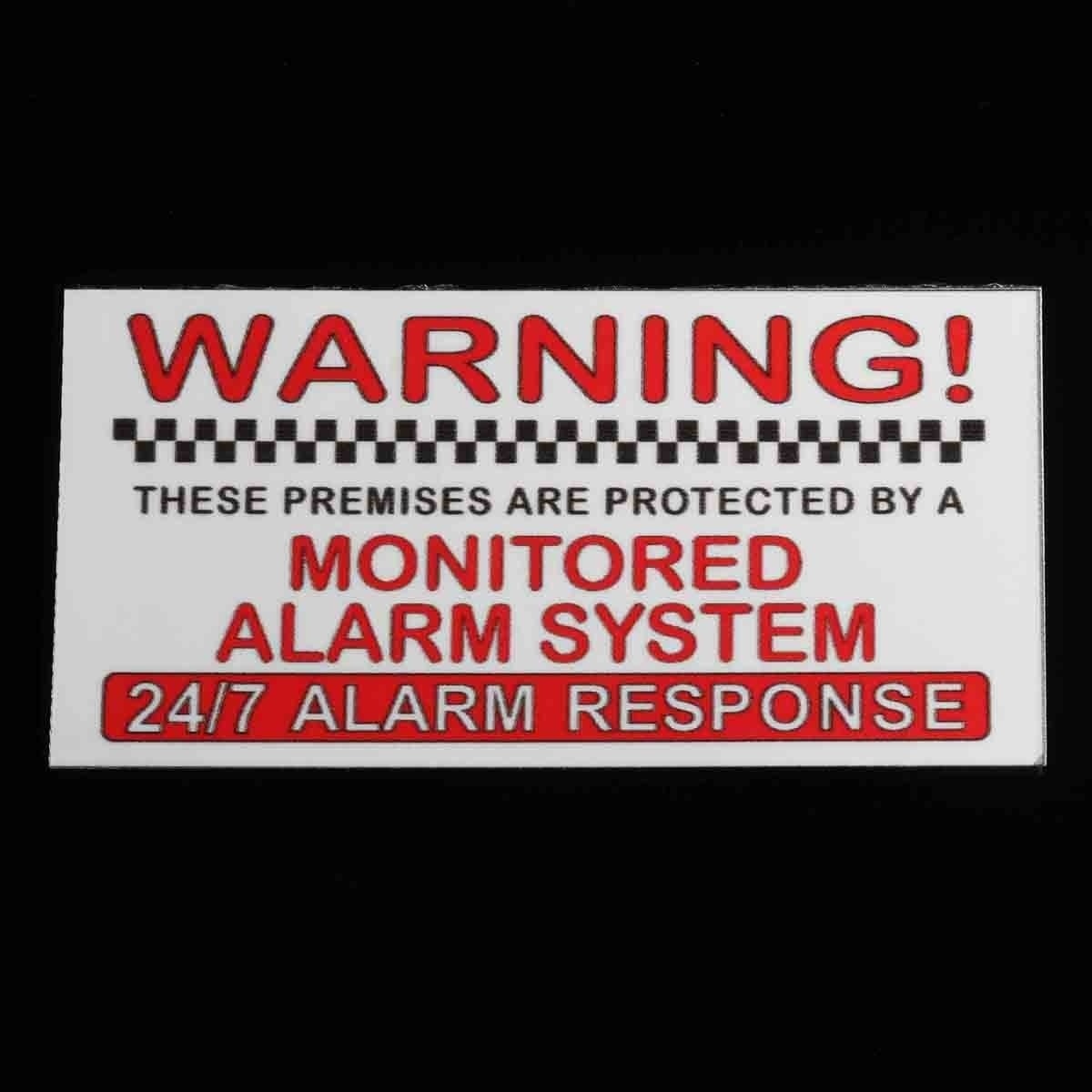New Brand  5X Waterproof PVC Alarm System Monitored Warning Security Stickers Door Window Wall External Sign Sticker