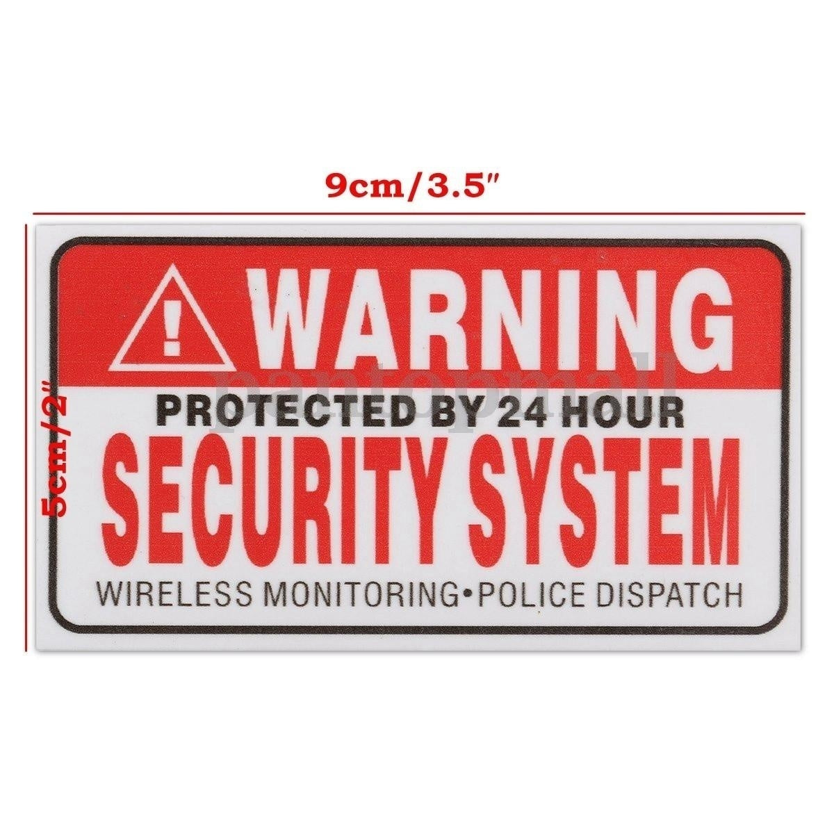 New Hot  5 Pack Protected By 24 Hour WARNING Security System Stickers Safety Signs Decal