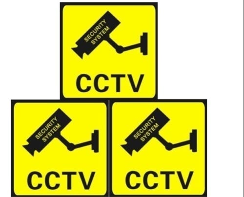 Fashion   3 PCS Home CCTV Surveillance Security Camera Sticker Warning Decal Signs