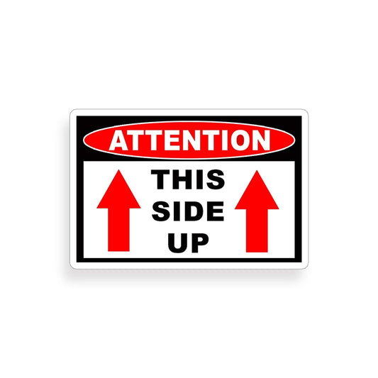 New Brand 2Pcs This Side UP Warning Sticker Funny Vinyl Decal ATV 4x4 Off Road Mud Decals, Graphics, Skins & Stickers