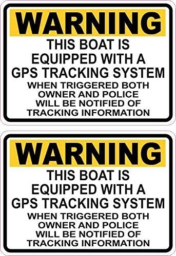 Hot 3.5in x 2.5in Boat GPS Tracking System Stickers