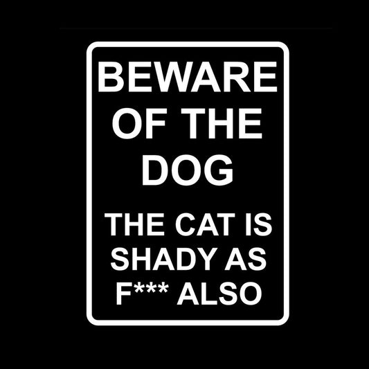 New Hot  Funny Beware Of The Dog Warning Sticker Vinyl Decal Window