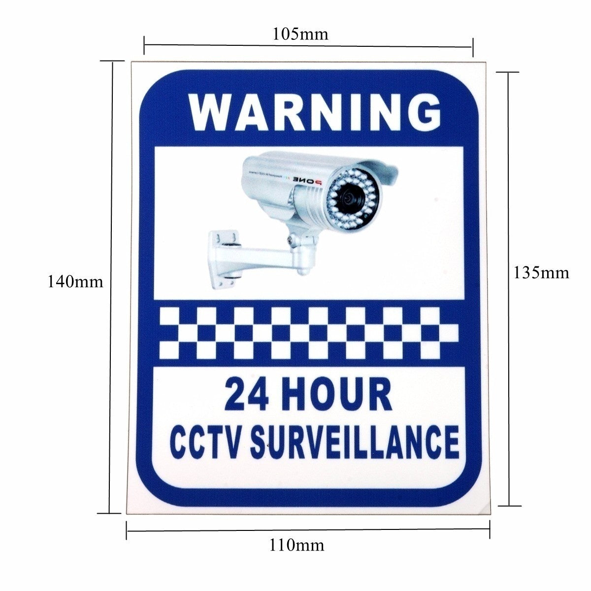 New Brand  4PCS Home CCTV Monitoring Warning Sign Mark Sticker Monitor Vinyl Decal Video Camera Surveillance Security Alarm for 24 Hours