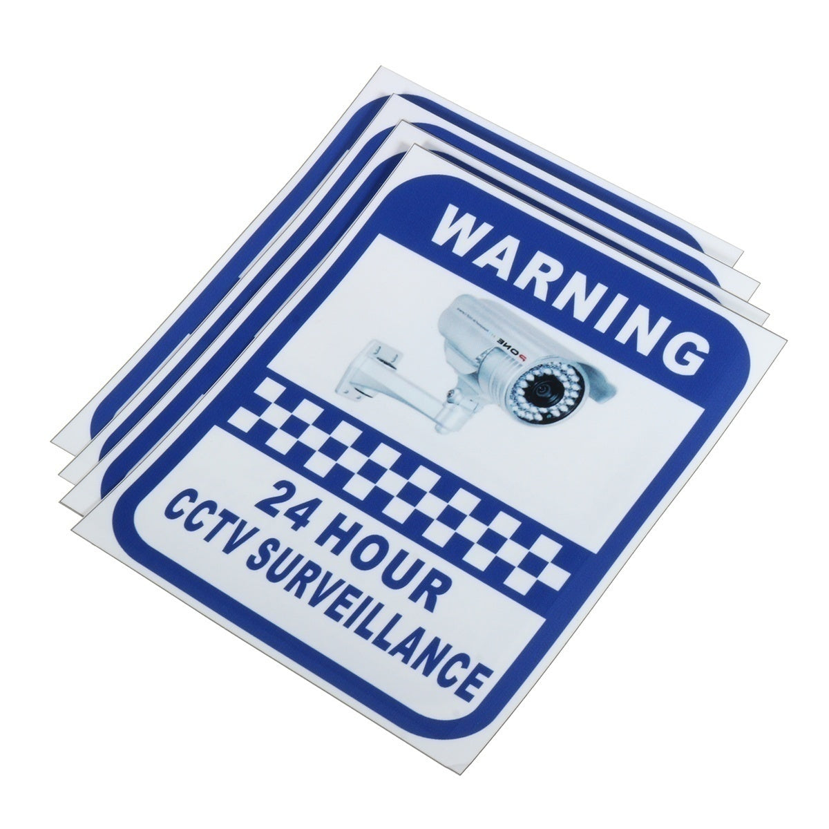 New Brand  4PCS Home CCTV Monitoring Warning Sign Mark Sticker Monitor Vinyl Decal Video Camera Surveillance Security Alarm for 24 Hours