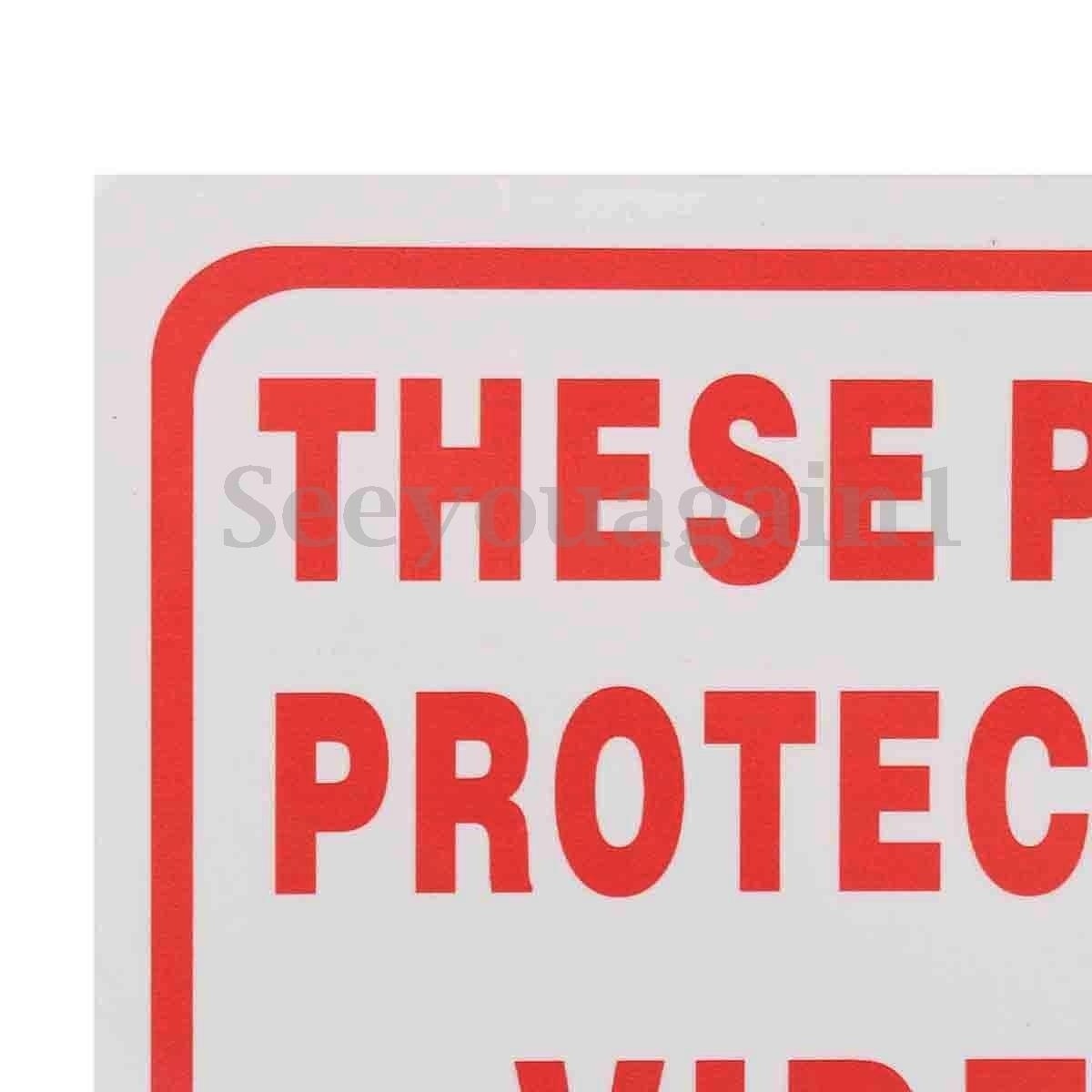 High-quality   These Premises Protected By 24 Hour Video Surveillance Signs Stickers Decal 30x23cm