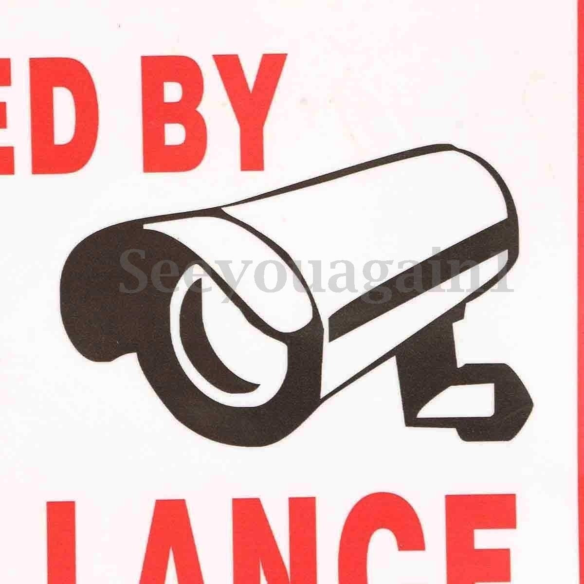 High-quality   These Premises Protected By 24 Hour Video Surveillance Signs Stickers Decal 30x23cm