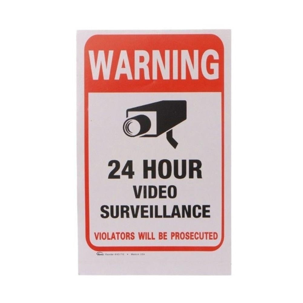 High-quality   Surveillance Security Camera Video Sticker Warning Decal Sign Stickers