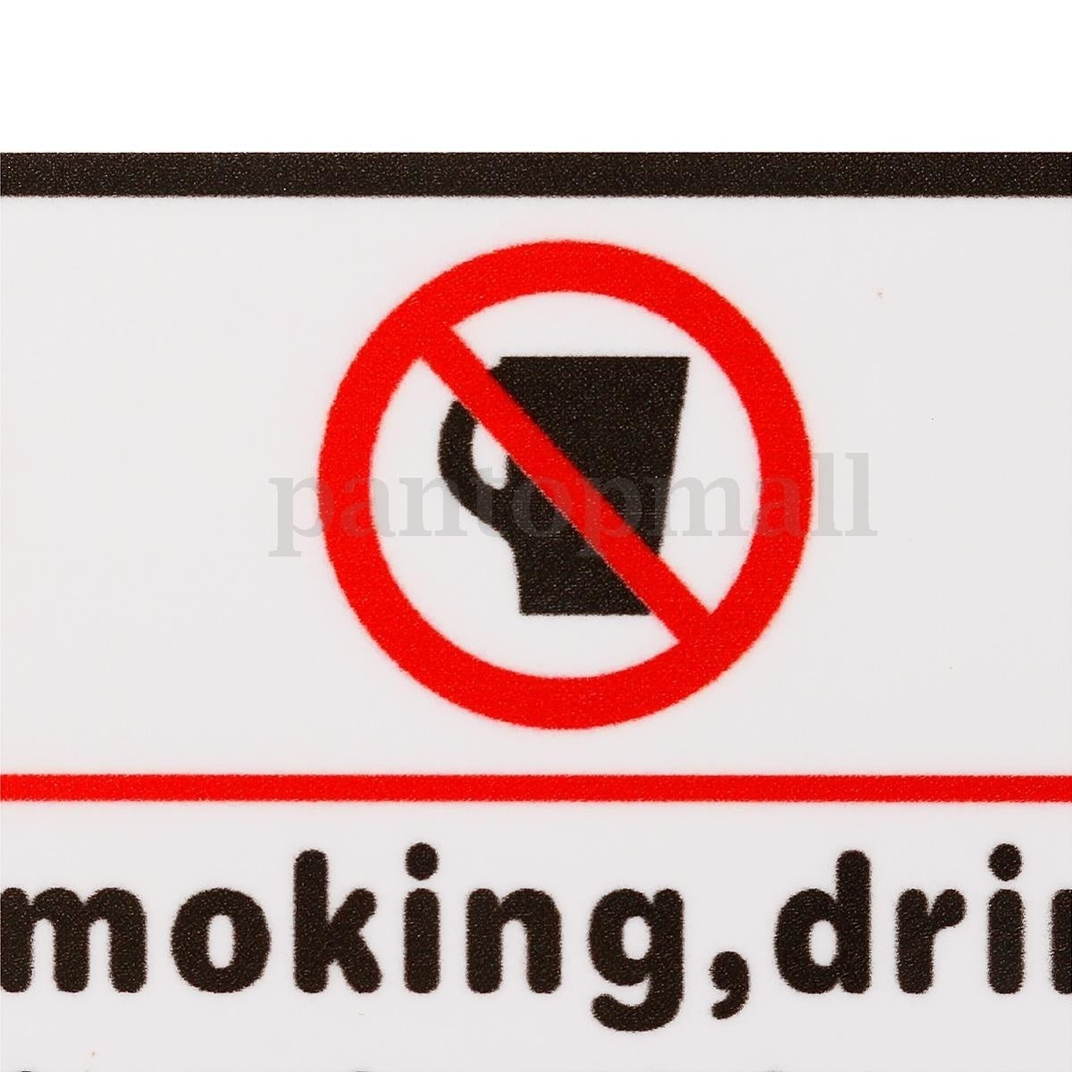 Fashion  2x No Smoking Eating Drinking in This Vehicle Signs Stickers Car Taxi Bus Decal
