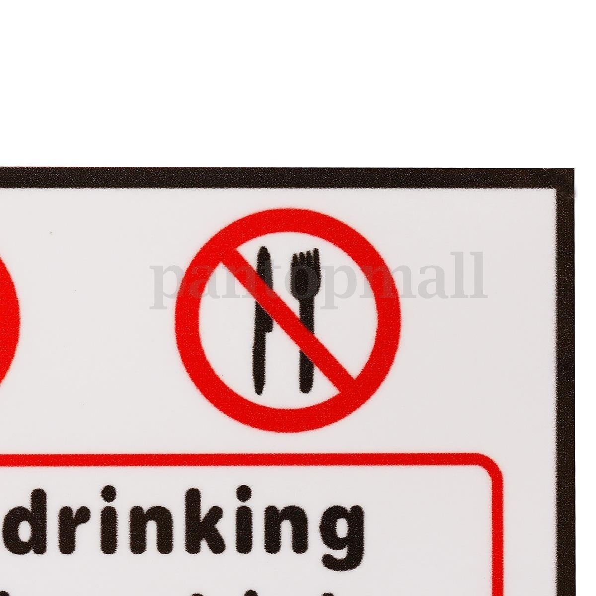 Fashion  2x No Smoking Eating Drinking in This Vehicle Signs Stickers Car Taxi Bus Decal