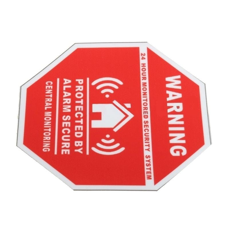 New Hot    2pcs Home Alarm Security Decals Warning Signs Window Door Stickers 7.5*7.5cm