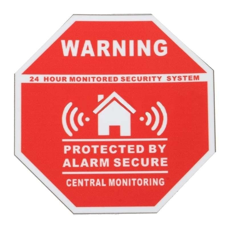 New Hot    2pcs Home Alarm Security Decals Warning Signs Window Door Stickers 7.5*7.5cm