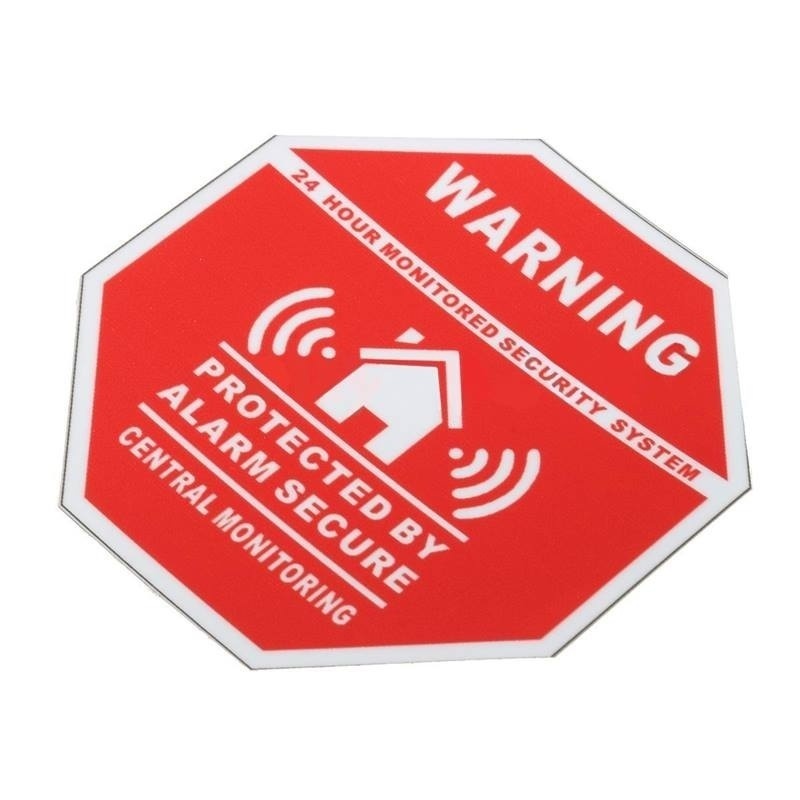 New Hot    2pcs Home Alarm Security Decals Warning Signs Window Door Stickers 7.5*7.5cm