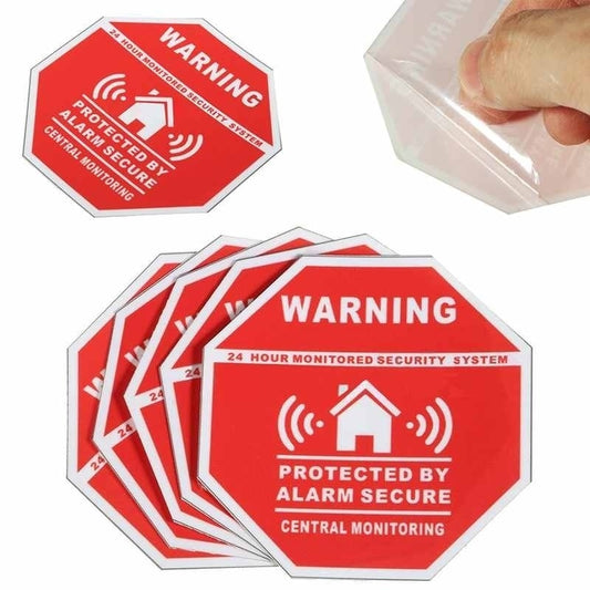 New Hot    2pcs Home Alarm Security Decals Warning Signs Window Door Stickers 7.5*7.5cm