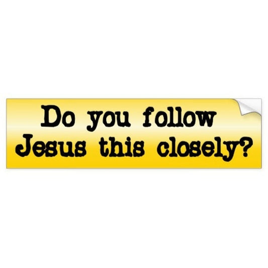 Follow Jesus Bumper Sticker Car Truck SUV Window Door Sticker Laptop Decal