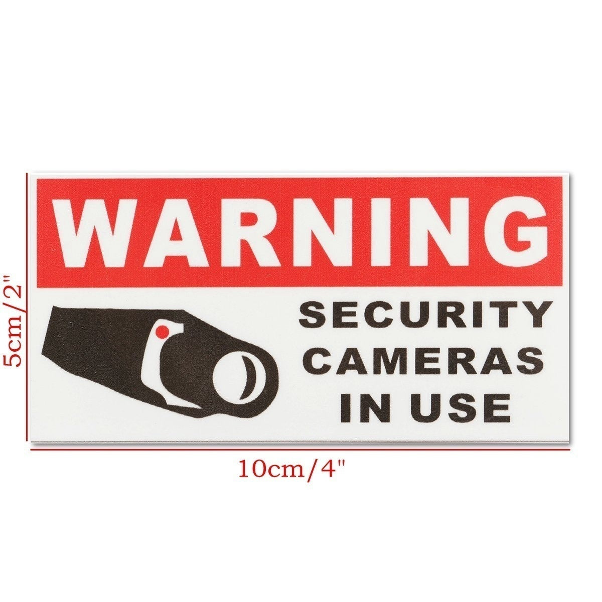 New Fashion  8pcs Security Camera In Use Stickers Safety Signs Decal Self-adhensive Waterproof
