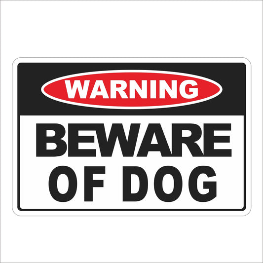 2018 NEW   BEWARE OF DOG Warning Sign Vinyl Door Wall Helmet Decal Sticker