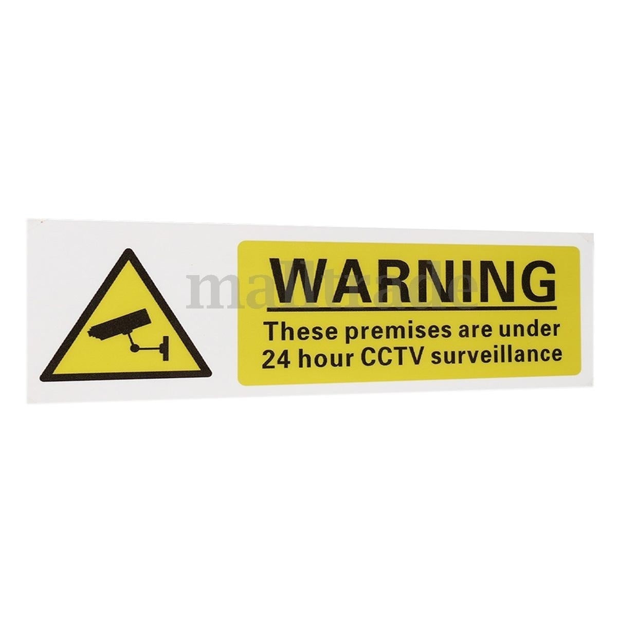 New Brand  5pcs 15x5cm 24 Hour CCTV Surveillance Stickers Security Warning Safety Signs Decal
