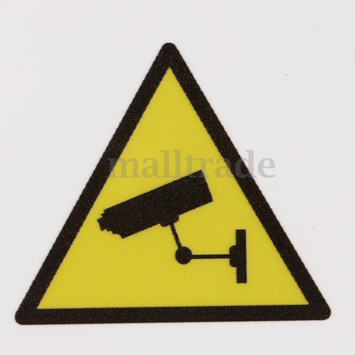 New Brand  5pcs 15x5cm 24 Hour CCTV Surveillance Stickers Security Warning Safety Signs Decal