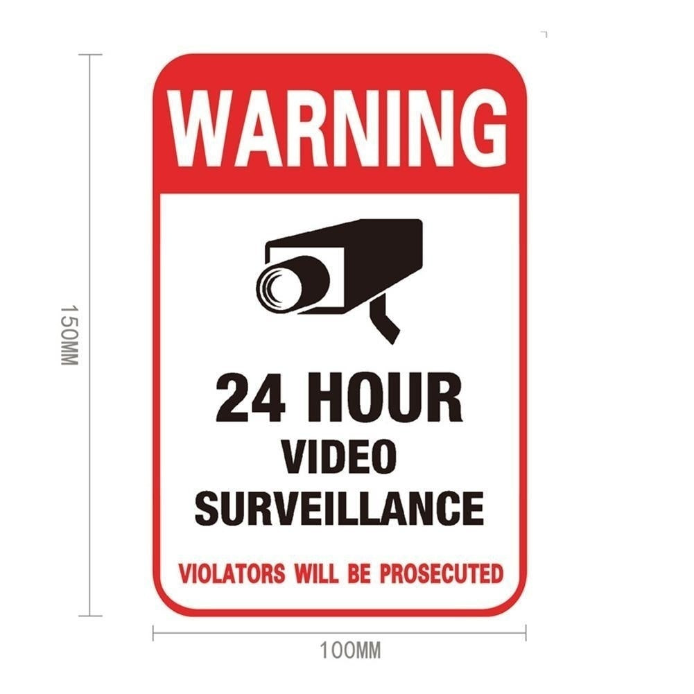 Hot  Surveillance Security Camera Video Sticker Warning Decal Sign Stickers