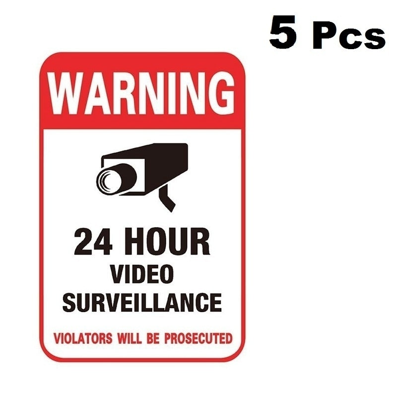 Hot  Surveillance Security Camera Video Sticker Warning Decal Sign Stickers