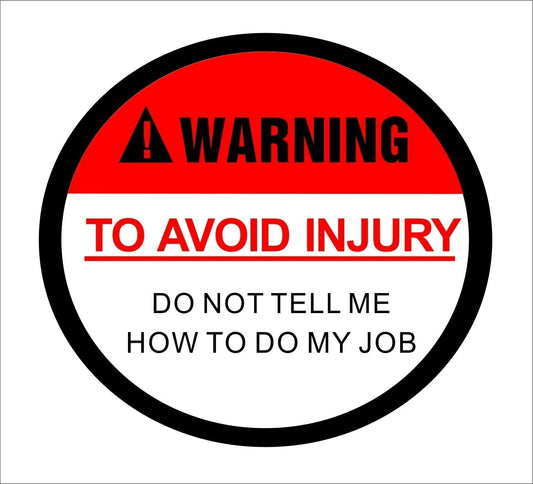New Fashion   3PCS Fun Warning Vinyl Hard Hat & Helmet Stickers Great for a Construction Toolbox Decal