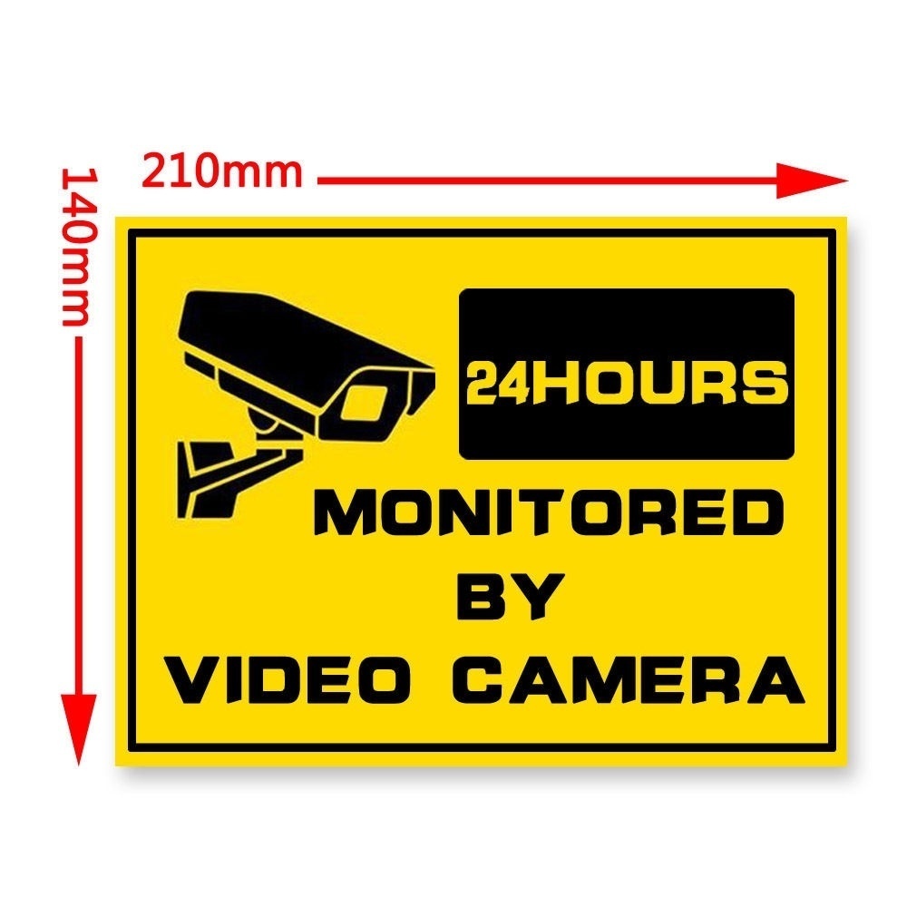 New Hot  VIDEO SURVEILLANCE Security Burglar Alarm Decal Warning Sticker Signs