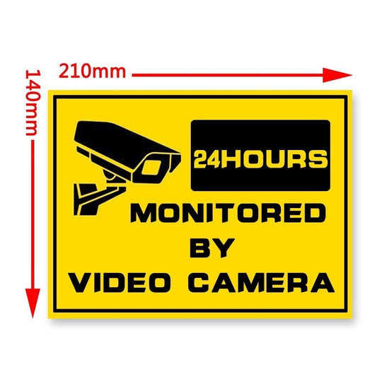New Hot  VIDEO SURVEILLANCE Security Burglar Alarm Decal Warning Sticker Signs