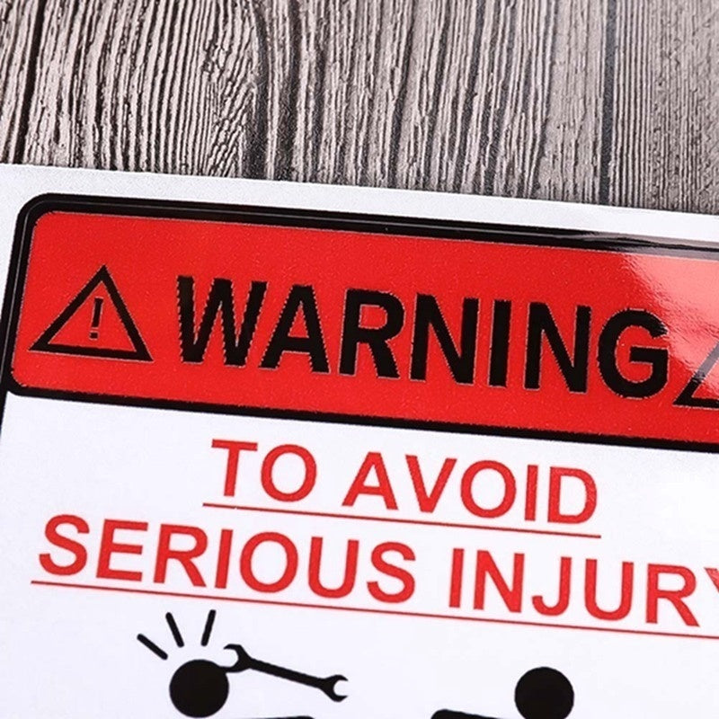 Fashion   2Pcs Warning Sticker Warning To Avoid Serious Injury Dont Tell Me How To Do My Job  Waterproof Sticker Hard Hat Lunch Box Tool Box Helmet Stickers