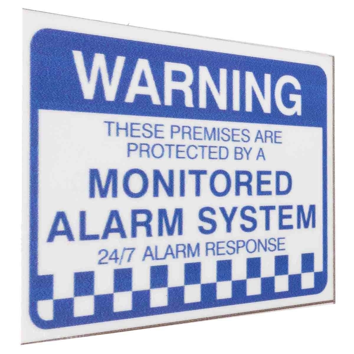 8Pcs Monitored Alarm System Warning Security Stickers Waterproof Sign Decal Security Sign