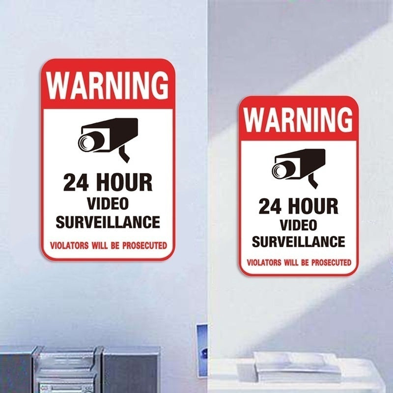 2018 NEW   5Pcs/10Pcs Home Cctv Surveillance Security Camera Video Sticker Warning Decal Signs