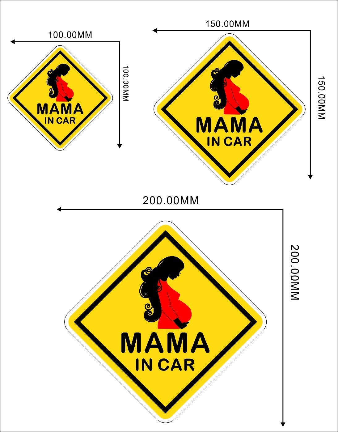 Hot Mama In Car Funny Vinyl Car Door Window Bumper Decal Sticker Laptop Truck Decoration Waterproof