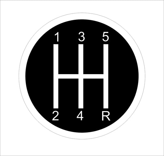 New Brand 5 Pcs Gear Sticker 30mm Emblem Badge Speed Manual Pattern Decal Shifter Car Bumper Decor