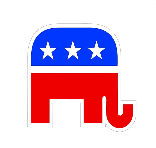 Hot Cute Republican Party Political Bumper Sticker Decal Helmet/Hard Hat/Motorcycle Sticker Waterproof