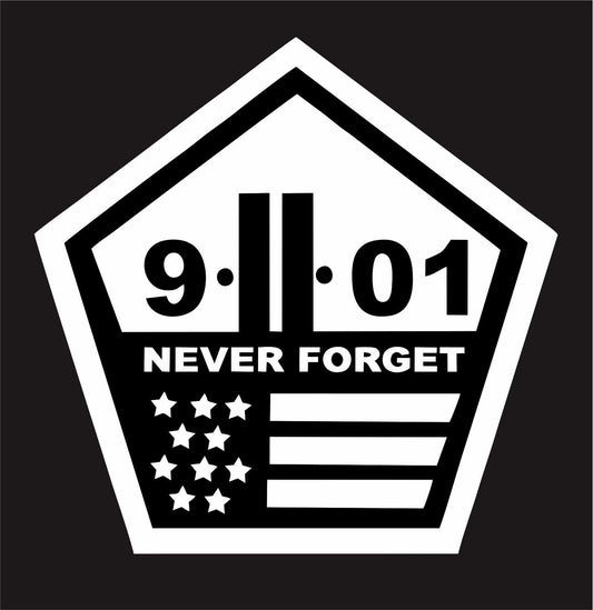2018 NEW 3 Pcs 9-11 Never forget World Trade Center Terrorism  York Decal Sticker Waterproof