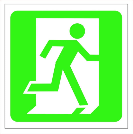 2018 NEW 2Pcs Safty Exit Sign Helmet Sticker Funny Hard Hat Bike Vinyl Decal Car Window Bumper Decoration Waterproof