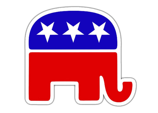 Republican Elephant Sticker RNC Logo Election Bumper Sticker Car Decal Conservative Car Window Door Sticker