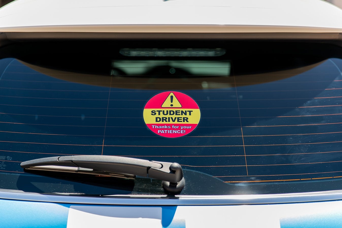 Student Driver Logo Car Window Bumper Door Sticker Decal - 6 X 6 Inches