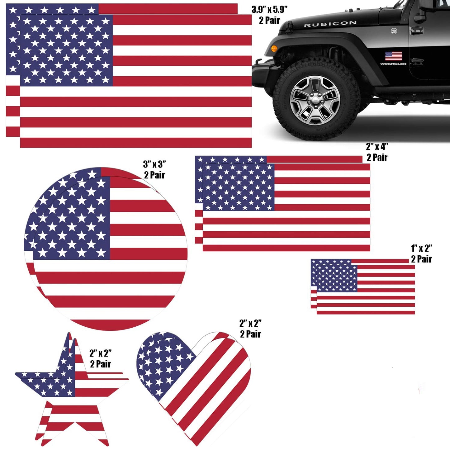 12 Pack USA American Flag Vinyl Decal Army Navy Tactical Military Country Weather-Resistant Bumper Sticker Set for Car, Truck, RV, Motorcycle, Bicycle, Scooter, SUV