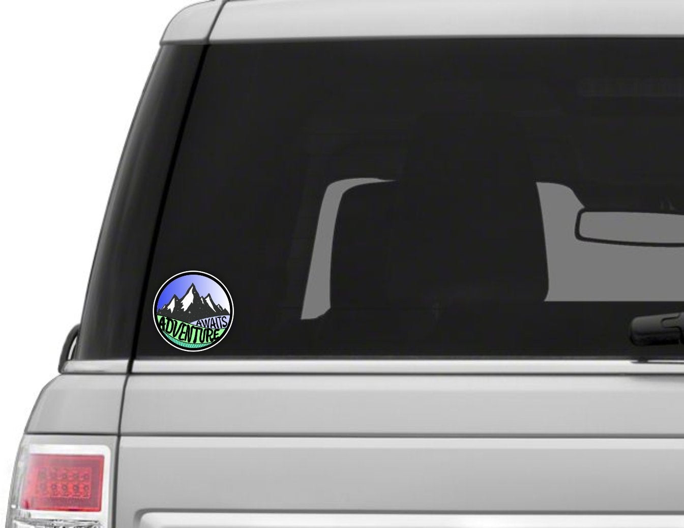 Adventure Awaits Sticker Vinyl Decal for Auto Cars Trucks Windshield Laptop RV Camper 4"