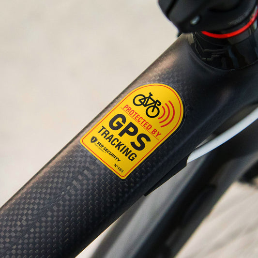 2x ANTI-THEFT STICKER - Bike, Bicycle GPS Tracking, Sound Chain Lock Warning