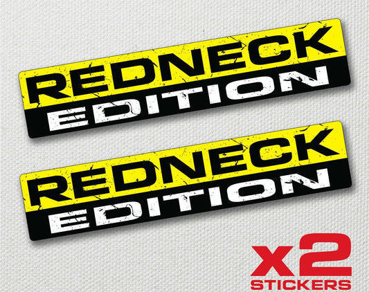 2pcs REDNECK EDITION Funny Bumper Sticker Vinyl Decal Car Truck Window Fit