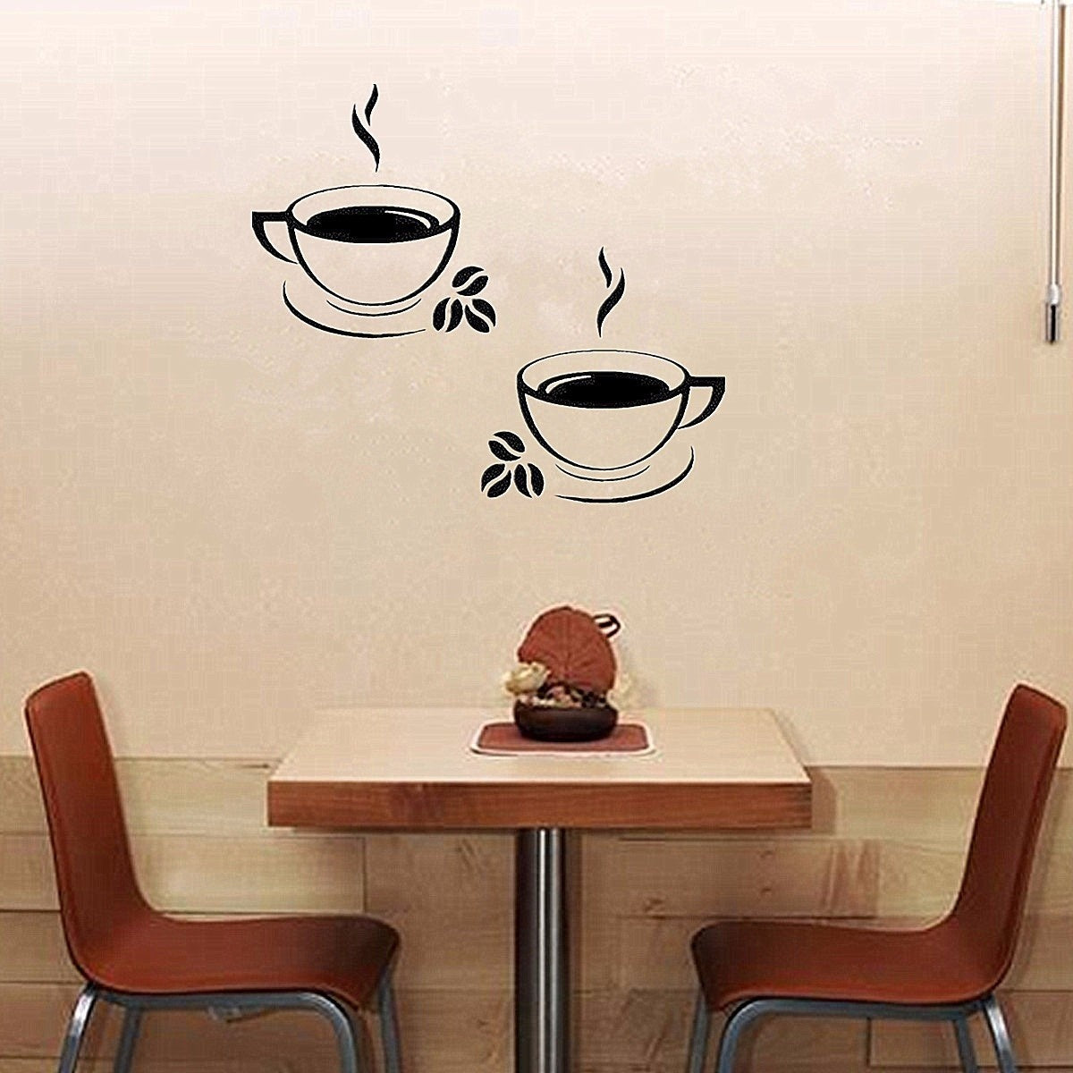 40x24cm Coffee Cups Kitchen Wall Stickers Art Vinyl Decal Restaurant Pub Cafe Home Decor