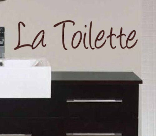 La Toilette Autocollant Mural Citation Décalcomanie Salle De Bain Toilette Salle De Bain Vinyle Toilette