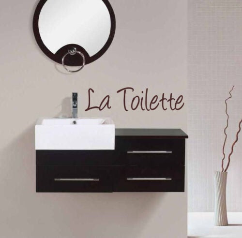 La Toilette Autocollant Mural Citation Décalcomanie Salle De Bain Toilette Salle De Bain Vinyle Toilette